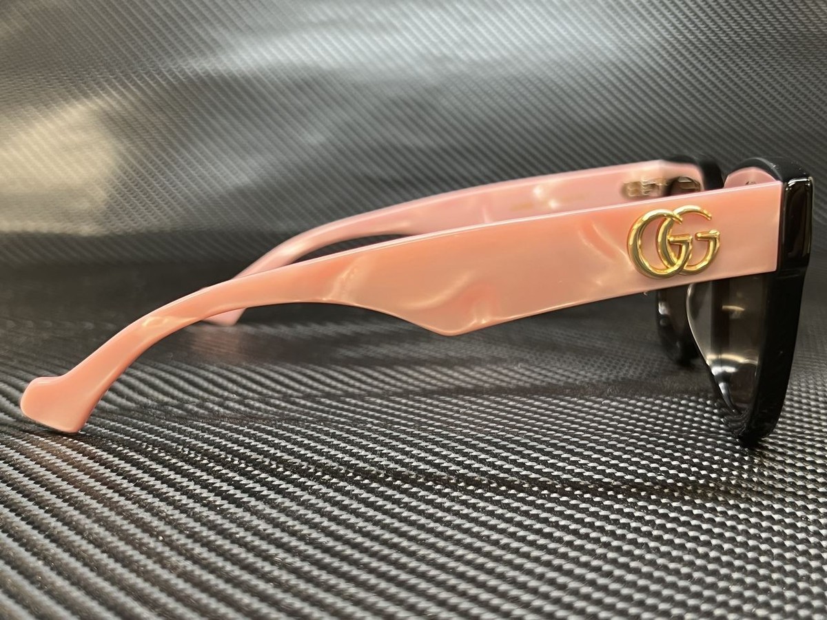 GUCCI GG0998S 005 Black/Pink Square 52 mm Women's Sunglasses