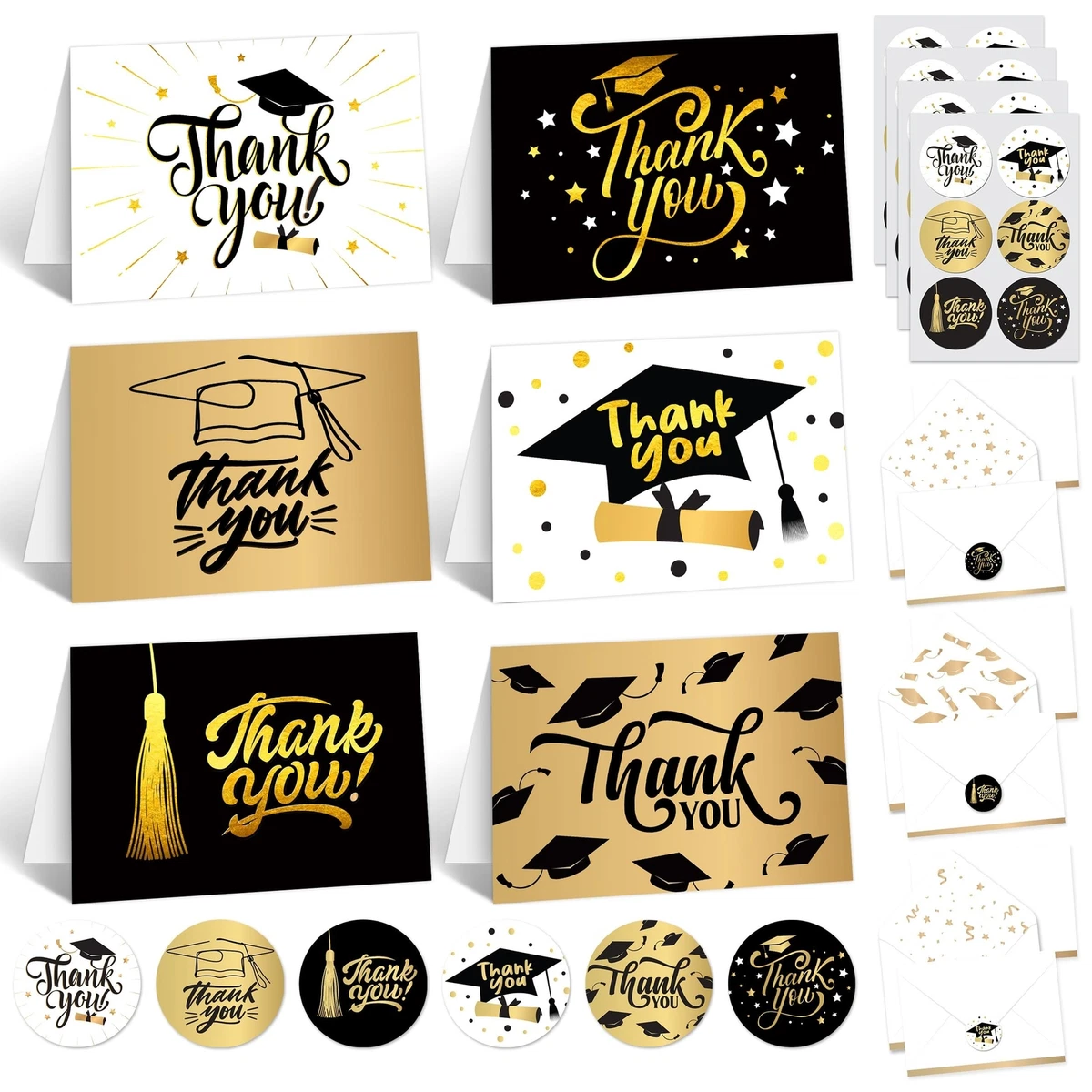 Hortense B Hewitt Gold Unending Gratitude Thank You Cards, Gold