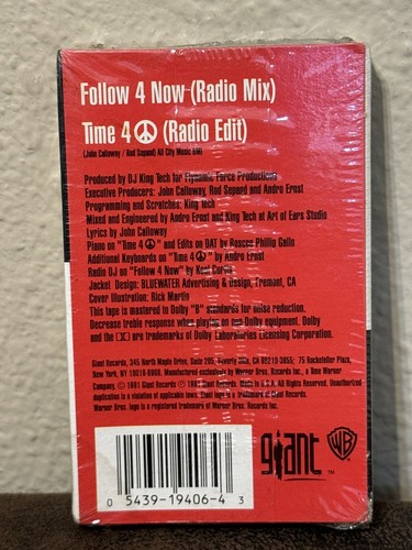 1991 FACTORY SEALED SINGLE CASSETTE TAPE - MC SWAY & DJ KING TECH - FOLLOW 4 NOW - Picture 6 of 6