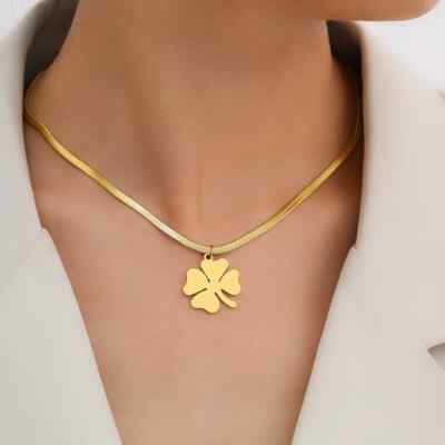 Fashion Jewelry Gold Or Silver 4 Leaf Clover Pendant Necklace 365