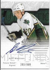 2003-04 SP Authentic ANTTI MIETTINEN autographed Future Watch rookie card #141. rookie card picture