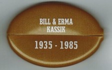 Vintage 1985 Bill  Erma Kassik Alva Oklahoma 50th Anniversary Gold Coin Purse