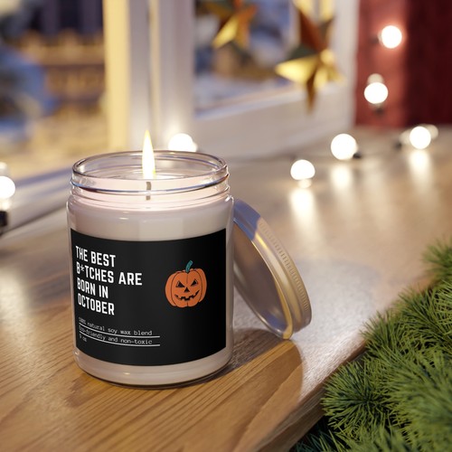 Geburtstagsgeschenk Die besten Menschen sind im Oktober geboren Kerze lustiges Dekor Duft 9oz - Bild 12 von 21