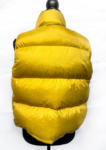 Ralph Lauren Polo Jeans Yellow Down Filled Puffer Vest Jacket ~ Women's Small - Picture 3 of 9