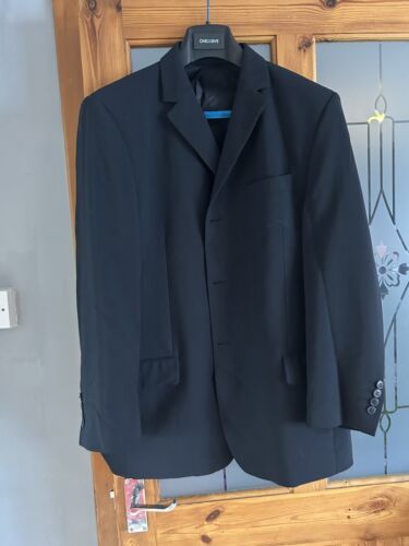 Pierre Cardin Men’s Black Suit Jacket 42 Chest Smart Wedding Hipster ...
