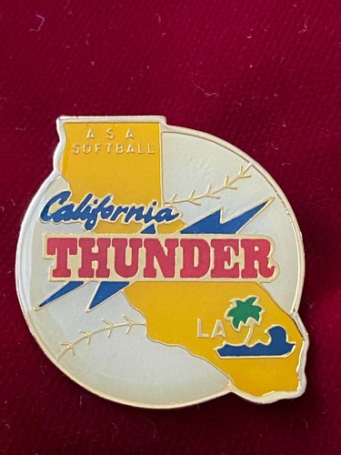 ASA Amateur Softball Association Los Angeles California Thunder Lapel Pin 1.25"