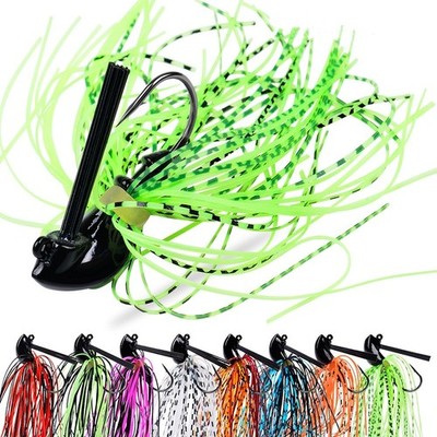 5PCS Fishing Lure Spinnerbait Jigs Head Wobbler Rubber 7g 10g 14g Swimbait Bass
