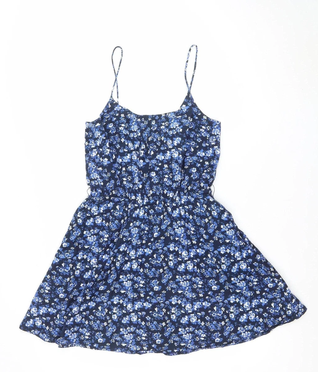 jack wills blue floral dress Blue Floral Brocade Strapless A Line Midi Dress