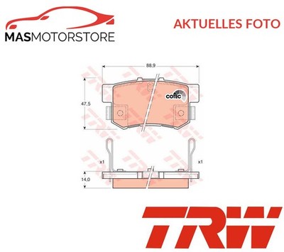 SATZ BREMSBELÄGE BREMSKLÖTZE HINTEN TRW GDB3175 P FÜR ACURA INTEGRA 1.8 GS-R