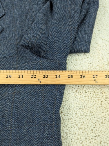 Abrigo Deportivo Bill Blass Para Hombres 48R Azul Lana Espiga Tweed Blazer Chaqueta De Colección EE. UU. - Imagen 2 de 14