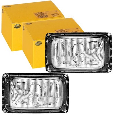 2x HELLA HALOGEN SCHEINWERFER 12V 24V SCHEINWERFER SATZ | 1AG 003 434-051