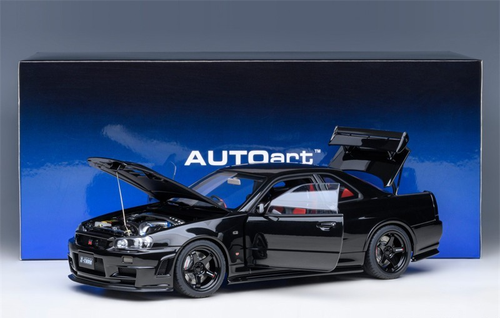 AUTOart 1/18 Nissan Nismo GT-R R34 Z-TUNE Diecast Car Model Silver Blue Black - Picture 49 of 60