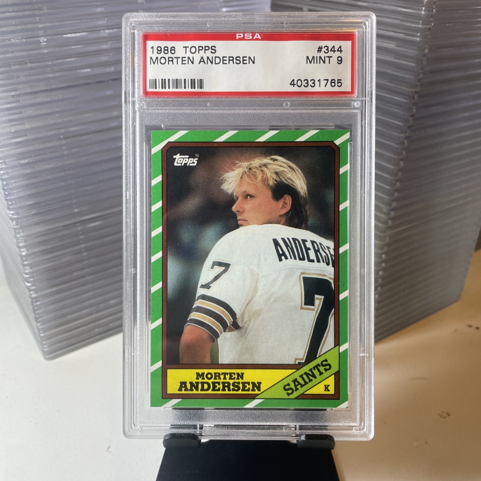 1986 Topps - Morten Andersen #344 PSA 9
