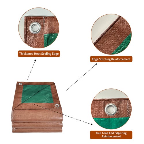 waterproof tarp, UV-resistant, durable with grommets, ideal for outdoor use. - Picture 7 of 7