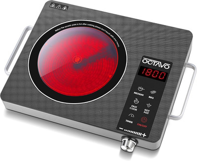 OCTAVO 1800W Portable Infrared Electric Burner with Timer & Touch Control