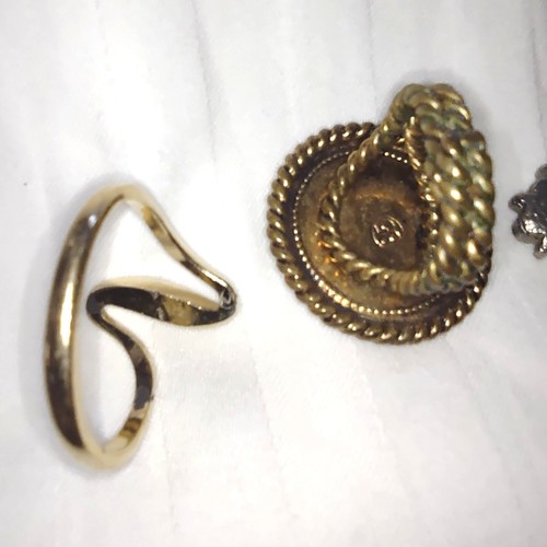 Vintage Costume Rings Lot Gold/Silver Tone Adjustable Statement Rings - Picture 13 of 13