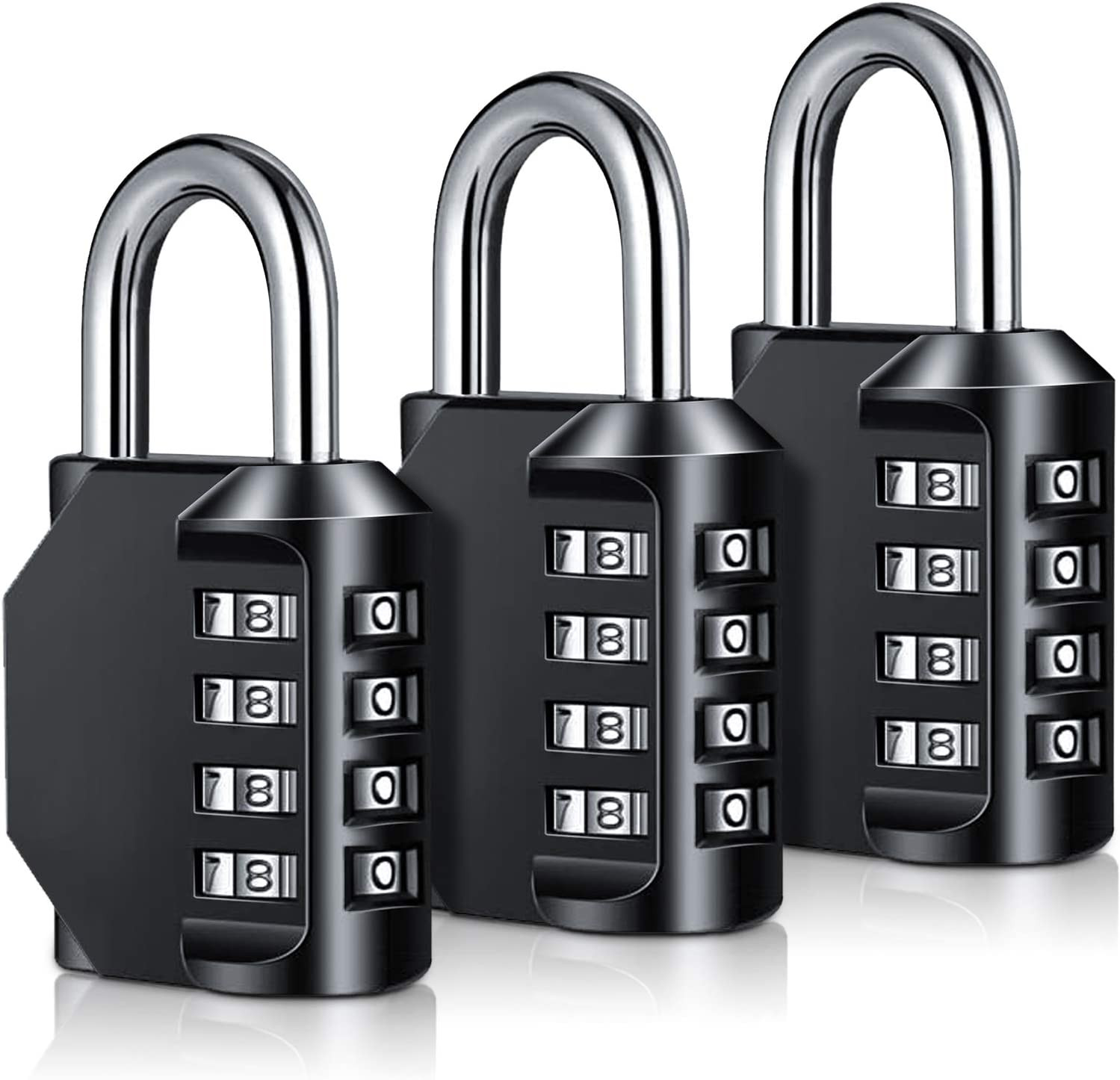 Combination Padlock Heavy Duty Locks -  4-Digit Weatherproof Combination Lock Re