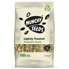 Munchy Seeds Lightly Toasted Pumpkin, Source of Protein & Gluten 500g, White