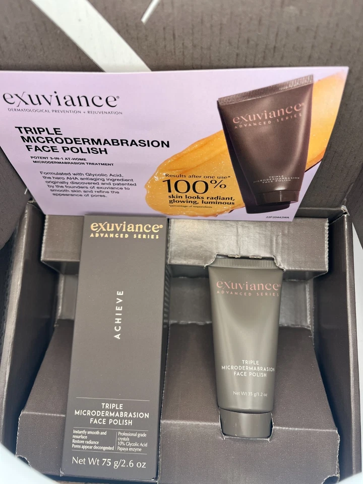 EXUVIANCE Triple Microdermabrasion Face Polish Glycolic Acid Papaya Enzyme 2pc - Image 2 of 4