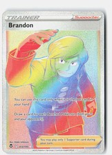 Brandon Near Mint 2022 203/195 Rainbow Rare Silver Tempest Holo on eBay