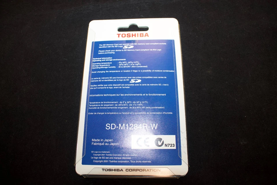 Toshiba SD 128MB SD-M1284R-W New Sealed - Image 2 of 3