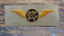 RARE WWII vintage Curtiss Wright Aircraft Production War Worker uniform patch