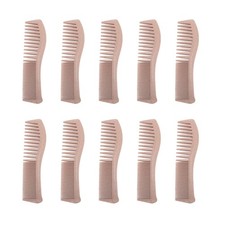 10pcs Wide Tooth Detangling Comb Ergonomic Portable Wheat Straw Small Hair