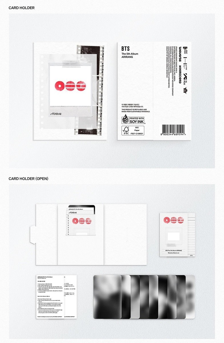 BTS [ARIRANG] The 5th Album WEVERSE ALBUMS Ver/QR+Holder+9 Photo
