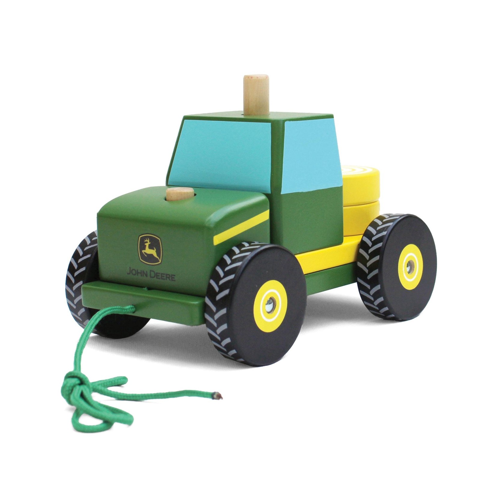 John Deere Wooden Tractor Stack Toy 97155 7790₽