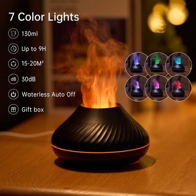 Difusor de aromas Fire Flame, humidificador de aire, aromaterapia LED Regalo