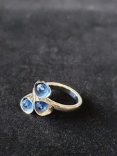 Bague Swatch Flower Bleue - Cristaux & Acier