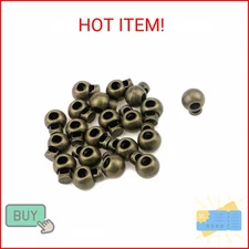 Quluxe 20 Pcs Metal Toggle Stoppers, Single Hole Spring Loaded Stop Sliding Cord