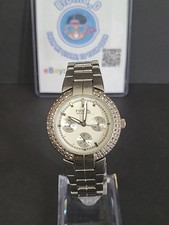 Fossil Glitz BQ9291 Womens Silver Stainless Watch Small ID 2.8" 71mm Short 1 Gem
