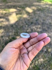 Icy 100 Natural Grade A Jadeite Jade Band Ring US 10.5 B401 5