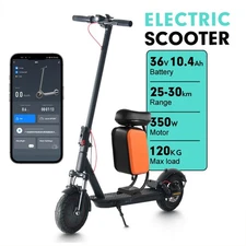 Lot 350W-Premium-E-Scooter:-Dual-Suspension,-Memory-Foam-Seat-&-App-Connectivity