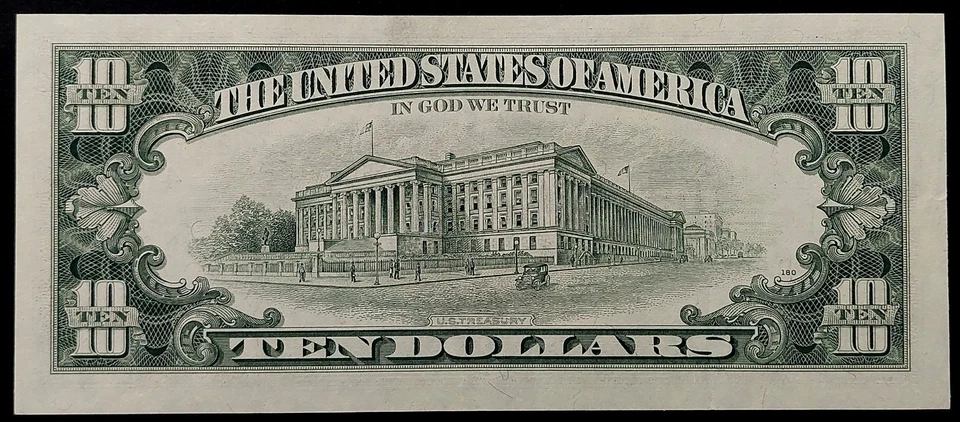 1988 A $10 FRN! STAR NOTE! Quad Doubles serial #! D00556622*!  Fr# 2028 D* - Image 4 of 4