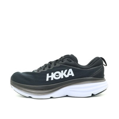 Hoka One Herren Bondi 8 X-Wide Schuhe Schwarz/Weiß Rutschfest Laufschuh EU 46.5