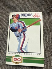 1986 Montreal Expos Baseball Pocket Schedule