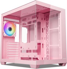 AL900 ATX PC Case with 270  Full View Tempered Glass, Pre-Installed ARGB  PWM F