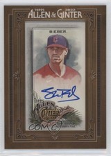 2022 Topps Allen & Ginter Framed Mini Auto Shane Bieber #MA-SBI Auto 0sm9