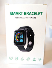 Smart Bracelet Fitness Tracker Watch Heart Rate BP Step Counter   Black