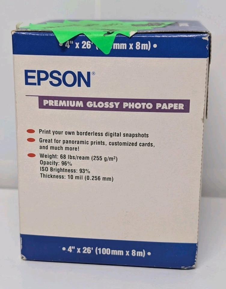 Epson Premium Semi Gloss Photo Paper 4" Roll 26’ S041302 NEW - Image 2 of 4