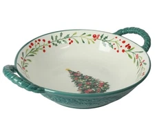 Pioneer Woman Merry Meadow Green 10.2-inch Stoneware Serving Bowl with Handles