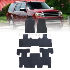 For 2011 2012-2017 Ford Expedition Front & Rear Floor Mats Carpet Black New
