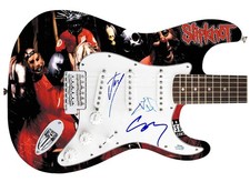 Slipknot Signed Autographed 1/1 Fender Graphics Guitar Exact Video Proof ACOA