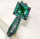 2CT Heat Treated Green Tourmaline 925 Sterling Silver Ring Jewelry Sz 8 MP2 — photo 2