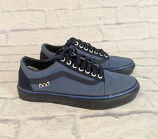 Vans Old Skool Pop Cush Canvas Blue Black Sneakers Mens 7 NEW Customized