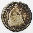 1853 H10C Seated Liberty Silver Half Dime w/ Arrows - RAW - Toned
