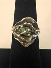 Vintage Brutalist Turquoise Ring Size 7 (6.68gr)