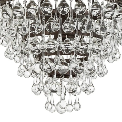 Crystorama Calypso 12" Wide Vibrant Bronze Finish Crystal Chandelier - Picture 7 of 8